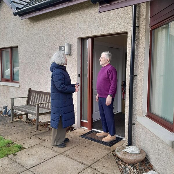 A catchup on the doorstep